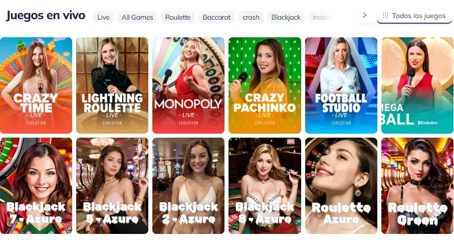 Juegos de casino en vivo